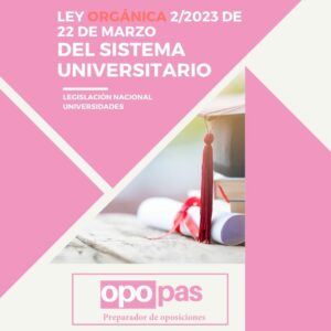 MANUAL. Ley Orgánica 2/2023 del Sistema Universitario